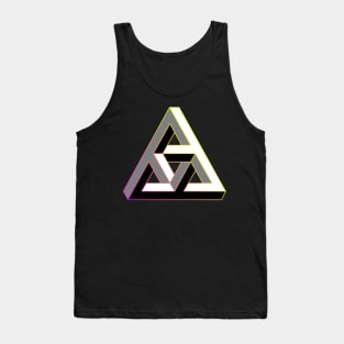 Even more impossible triangle with magenta to yellow gradient edge Tank Top